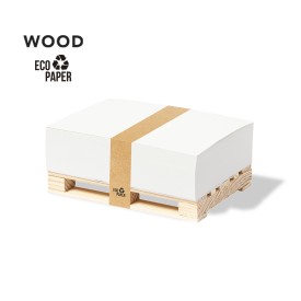 Hibon notitieblokhouder - A7 - hout - inclusief 300 vellen ecopapier