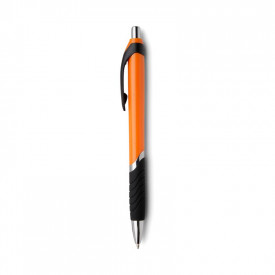 Plastic balpen met verchroomde accenten-Oranje-Zonder opdruk