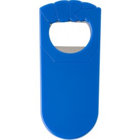Plastic bottle opener-Blauw