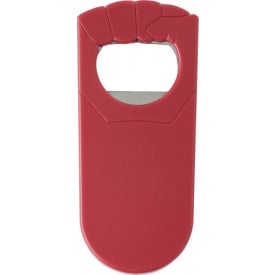Plastic bottle opener-Rood