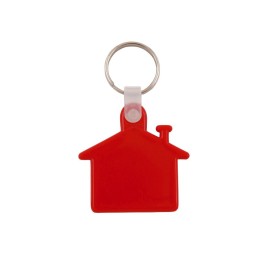 Huis sleutelhanger - kunststof - 4.5 cm