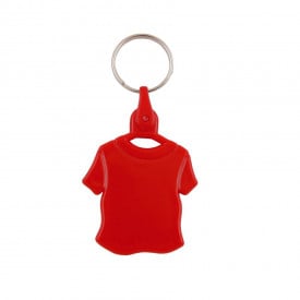 Plastic sleutelhanger T-shirt-Rood-Zonder opdruk