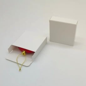 Platte kerstbal -gerecycled plastic - ø 8 cm