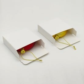 Platte kerstbal -gerecycled plastic - ø 8 cm