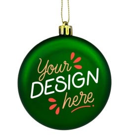 Platte kerstbal -gerecycled plastic - ø 8 cm