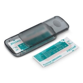 Pleistersdoosje met 5 PE-pleisters (56 × 18 mm)-Zwart