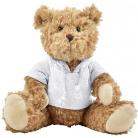 Pluche knuffelbeer met hoodie-Wit