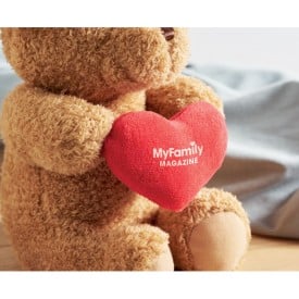 Pluche teddybeer met hart 23cm