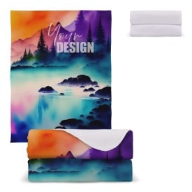 Polar fleece deken 130 x 170 cm - polyester - 290 g/m² - all over print