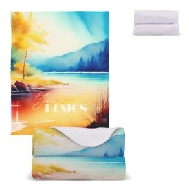 Polar fleece deken 120 x 150 cm - polyester - 190 g/m² -all over print