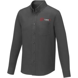 Pollux heren overhemd met lange mouwen-Storm grey