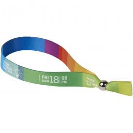 Evi polsbandje - polyester - 33 cm - afneembare sluiting - dubbelzijdige bedrukking