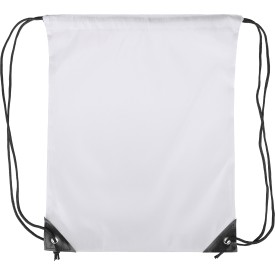 Polyester (210D) trekkoord rugtas Isolde-Wit