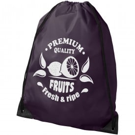 Rugzakjes bedrukken, polyester reclame rugzakje-Plum