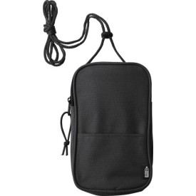 Polyester rPET (600D) kruisschoudertas Gracelyn-Zwart