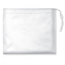 Poncho in bijpassende hoes-Wit