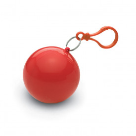 Poncho in kunststof bal-Rood-Zonder opdruk