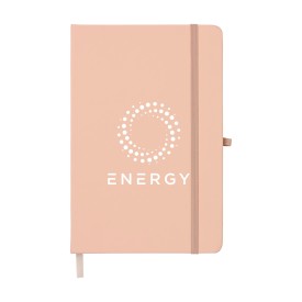 Porta notitieboek - A5 - gerecycled kunststof - 80 vellen - gelinieerd - sluitelastiek, leeslint en pennenlus-Roze