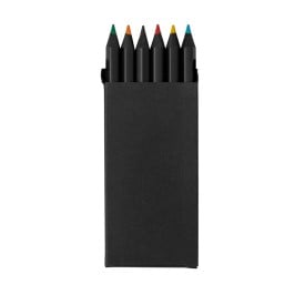 Lameiro potloodset - hout - 6-delig - mini - zwart