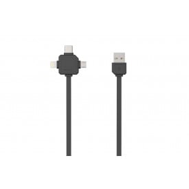 Power USB kabel 3 in 1-Grijs
