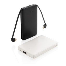 Powerbank - 5.000mAh - ABS - geïntegreerde kabels
