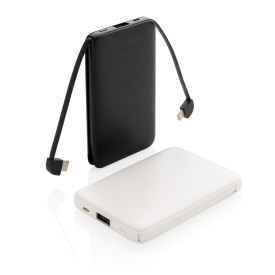 Powerbank - 5.000mAh - ABS - geïntegreerde kabels