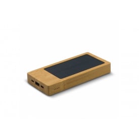 Powerbank - 8.000mAh - bamboe - zonne-energie