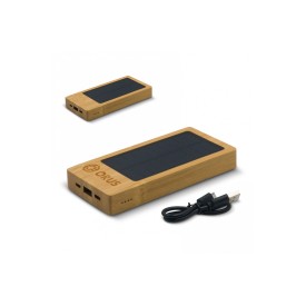 Powerbank - 8.000mAh - bamboe - zonne-energie