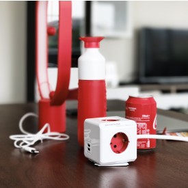 PowerCube extended duo - 16A - 4 stopcontacten - 2 USB-poorten - 150 cm kabel