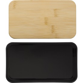 PP dubbele laag lunchbox Maxton-Zwart