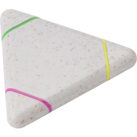 Markeerstift driehoek- PP/tarwestro - 3 kleuren