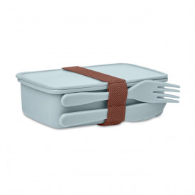 pP Lunch box with cultery-Hemelsblauw