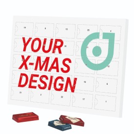 Luxe bureau adventskalender - 24 chocolaatjes - volledig bedrukt