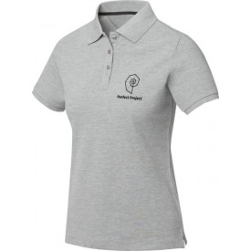 Dames polo Elegant-Grijs gemeleerd
