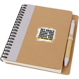 Priestly gerecycled notitieboek A6 met pen-Lila, naturel