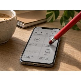 Primo stylus balpen - metaal - blauwe inkt - rubberen toplaag - kunststof clip en tip