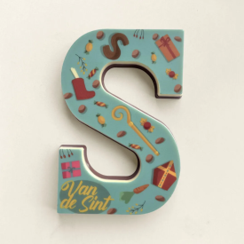 Printletter S - Van de Sint - 200g - melk