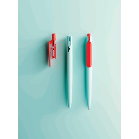 Prodir DS11 balpen - gerecycled kunststof - zwarte, blauwe inkt - mat gekleurdProdir DS11 balpen - gerecycled kunststof - zwarte, blauwe inkt - mat gekleurd