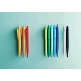Prodir DS11 balpen - gerecycled kunststof - zwarte, blauwe inkt - mat gekleurdProdir DS11 balpen - gerecycled kunststof - zwarte, blauwe inkt - mat gekleurd
