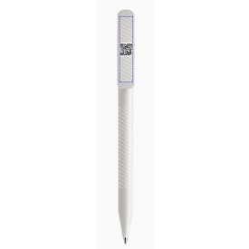 Prodir DS3 polished balpen - gerecycled kunststof - zwarte, blauwe inkt - QR code - customizable