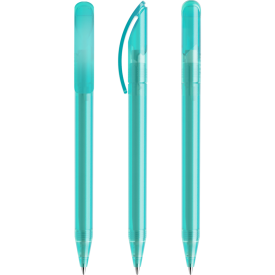 Prodir DS3 frosted balpen - gerecycled kunststof - zwarte, blauwe inkt - QR code - customizable