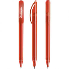 Prodir DS3 frosted balpen - gerecycled kunststof - zwarte, blauwe inkt
