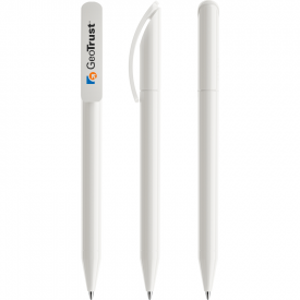 Prodir DS3 polished balpen - gerecycled kunststof - zwarte, blauwe inkt