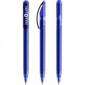 Prodir DS3 transparant balpen - gerecycled kunststof - zwarte, blauwe inkt