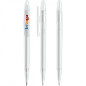 Prodir DS5 frosted balpen - kunststof - zwarte, blauwe inkt - frostedProdir DS5 balpen - kunststof - zwarte, blauwe inkt