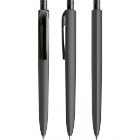 Prodir DS8 soft touch balpen - gerecycled kunststof - zwarte, blauwe inkt - QR code