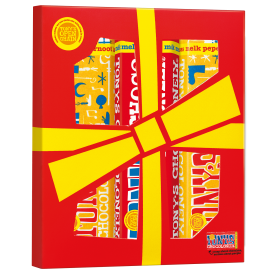 Tony’s Chocolonely Proeverijtje Sint – 3 chocoladerepen in cadeaudoos