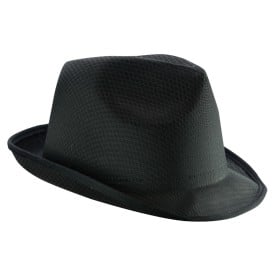Maffia promo hoed - polyester - gekleurde band