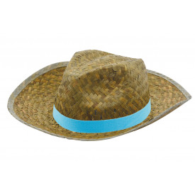 Promo Strohoed Paglietta-Lichtblauw, #b9d4df-1 kleur