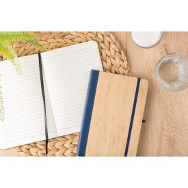PU en bamboe notitieboek Dorita